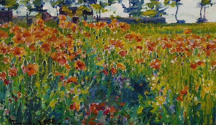 Robert William Vonnoh Poppies in France France oil painting art